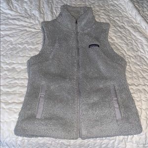 SOLD! Patagonia Grey Fluffy Vest